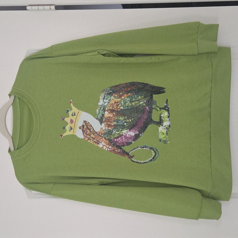 Green Sequin Pelican Sweatshirt